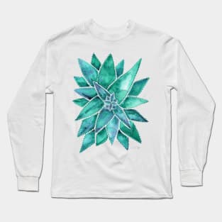 Turquoise Aloe Vera Long Sleeve T-Shirt